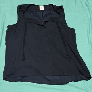 CAbi Dark Blue Sleeveless Blouse